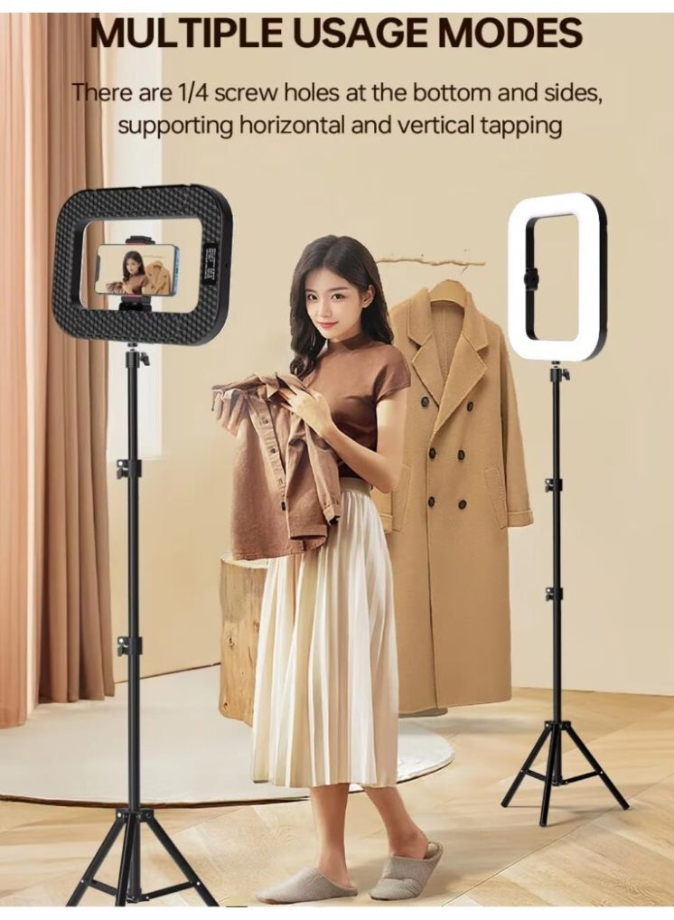 BlueFire YM200 Professional LED Camera Ring Light Video Rig – 20W Rechargeable Portable Fill Light with 8000mAh Battery, 2500K–8500K Adjustable Color Temperature, CRI 96+, Touch Control, Built-in Phone Holder for Vlogging, Live Streaming, Photography, Makeup & Video Recording - Image 4